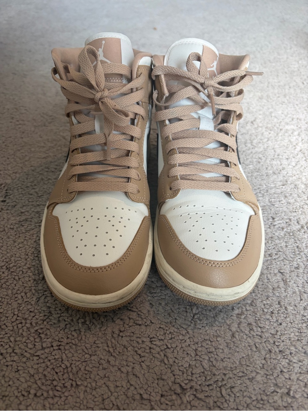 Jordan 1 Women’s Mid-Top Sneakers in Desert Sail